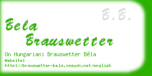 bela brauswetter business card