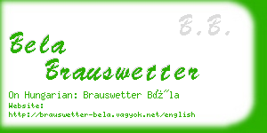 bela brauswetter business card